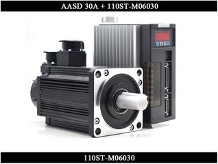 ΣΕΡΒΟ ΚΙΝΗΤΗΡΑΣ ΓΙΑ CNC MACHINES 6N.M 1.8KW 3000RPM 110ST AC Servo Motor 110ST-M06030 + Matched Servo Driver +cable complete motor kits