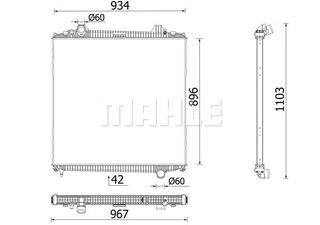 ΨΥΓΕΙΟ ΝΕΡΟΥ ΜΑΝ MAHLE  CR103000P 81061016788 CR103000P 81061016788