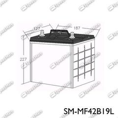 ΜΠΑΤΑΡΙΑ 12V 38AH 60ENCAA ΔΕΞΙΑ JISB19 S  SMMF42B19L SM-42B19L SM-MF42B19L