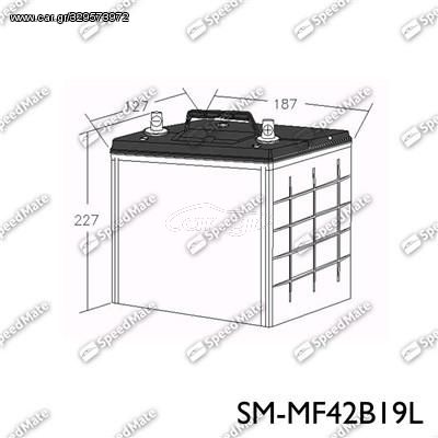 ΜΠΑΤΑΡΙΑ 12V 38AH 60ENCAA ΔΕΞΙΑ JISB19 S  SMMF42B19L SM-42B19L SM-MF42B19L