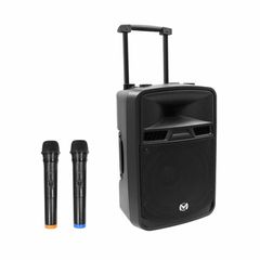 MAC MAH MOBILE12UHF 500Watt 12" Active Speaker with Battery 2 Wireless Microphones and Bluetooth - MAC MAH