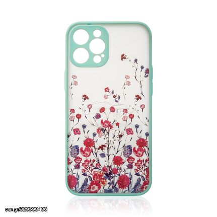 Design Case for iPhone 12 flower case light blue