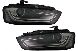 Προβολείς LED DRL για Audi A4 B8.5 Facelift (2012-2015) Μαύροι