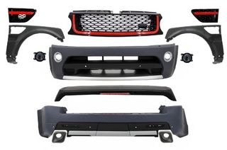 Body Kit για Land Range Rover Sport L320 Facelift (2009-2013) Autobiography Design Black / Red Grille Edition