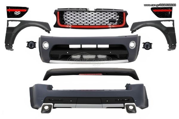 Body Kit για Land Range Rover Sport L320 Facelift (2009-2013) Autobiography Design Black / Red Grille Edition