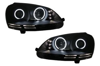 Προβολείς Angel Eyes κατάλληλοι για VW Golf V 5 Jetta 5 (2004-2009) Μαύρο