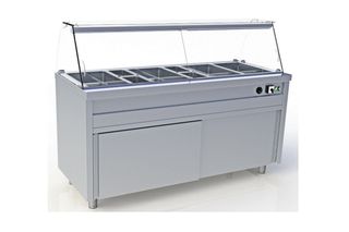 ΠΡΟΣΦΟΡΑ!!! ARTSTEEL BM-206-6 Θερμαινόμενη Βιτρίνα Bain Marie, 206x70x125cm