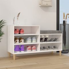 Παπουτσοθήκη Λευκή 102x36x60 εκ. από Επεξεργασμένο Ξύλο 819724