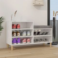 Παπουτσοθήκη Γυαλιστερό Λευκό 102x36x60 εκ. Επεξεργασμένο Ξύλο 819726