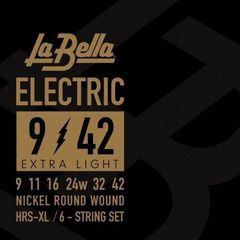 LA BELLA HRS-XL, EXTRA LIGHT 009-042 ΣΕΤ 6 ΧΟΡΔΕΣ ΗΛΕΚΤΡΙΚΗΣ ΚΙΘΑΡΑΣ