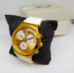 SWATCH Soukaina Chronograph White Silicone Strap ΤΙΜΗ 125 ΕΥΡΩ-thumb-3