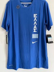 Nike T-Shirt Εθνικής Ελλάδος Μπάσκετ Μπλε Χρώμα Ανδρικό μέγεθος Medium Άθικτο.