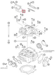 Φλάντζα καπακιού βαλβίδων KTM 58036053000 γνήσια για EXC/SX/LC4 640-thumb-1