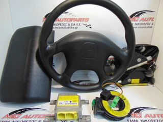 Αερόσακος  Set  MITSUBISHI PAJERO PININ (1999-2007)     Οδηγού με τιμόνι,συνοδηγού,2 ζώνες,ταινία,εγκέφαλος airbag