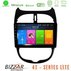 Bizzar 4T Series Peugeot 206 4Core Android12 2+32GB Navigation Multimedia Tablet 9"