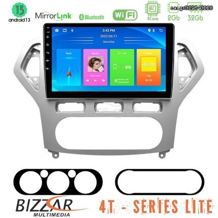 Bizzar 4T Series Ford Mondeo 2007-2010 AUTO A/C 4Core Android13 2+32GB Navigation Multimedia Tablet 10"