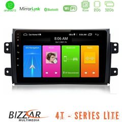 Bizzar 4T Series Suzuki SX4 2006-2014 Fiat Sedici 2006-2014 4Core Android12 2+32GB Navigation Multimedia Tablet 9"