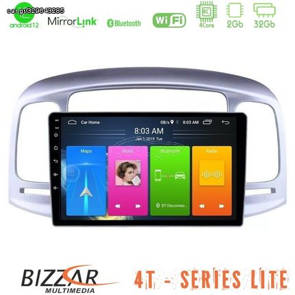 Bizzar 4T Series Hyundai Accent 2006-2011 4Core Android12 2+32GB Navigation Multimedia Tablet 9"