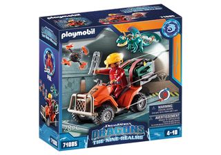 Playmobil Dragons: The Nine Realms - Phil με τετράτροχη μοτοσικλέτα ATV (71085)