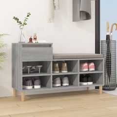 Παπουτσοθήκη Γκρι Sonoma 102x36x60 εκ. από Επεξεργασμένο Ξύλο 821210