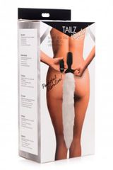 Vibrating Anal Plug With Fox Tail - White-thumb-4