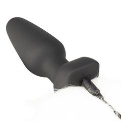 Vibrating Anal Plug With Fox Tail - White-thumb-3