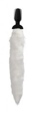 Vibrating Anal Plug With Fox Tail - White-thumb-2