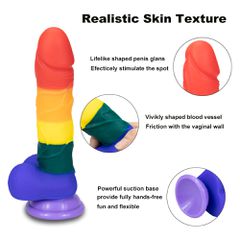 Dildo Realist Rainbow Silicon-thumb-10