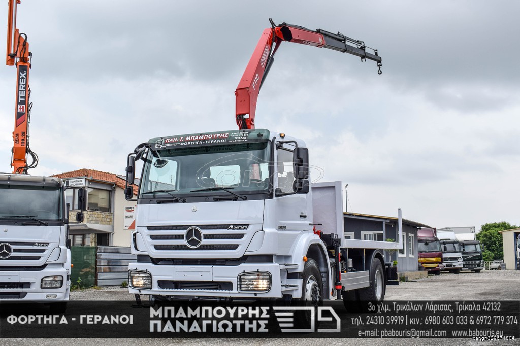Γερανοί - Φορτηγά Με Γερανό Mercedes-Benz 2008 AXOR 1829K /FASSI 110 RADIO / ΣΟΥΣΤΑ / EURO 4