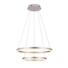 Φωτιστικό Κρεμαστό 60cm Ασημί LED 3CCT 3000-6000K Dimmer Night Mode Sun Light D88059/2-SLV