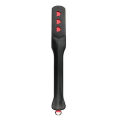 Leather Paddle Καρδιάς Μαύρο by Easytoys