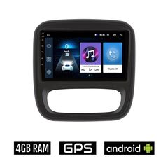 OPEL VIVARO (2014 - 2020) Android οθόνη αυτοκίνητου 4GB με GPS WI-FI (ηχοσύστημα αφής 9" ιντσών OEM Youtube Playstore MP3 USB Radio Bluetooth Mirrorlink εργοστασιακή, 4x60W, AUX) OP74-4GB