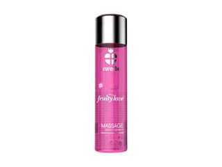 SWEDE FRUITY LOVE WARMING EFFECT MASSAGE OIL PINK RASPBERRY AND RHUBARB 120 ML.