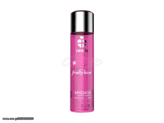 SWEDE FRUITY LOVE WARMING EFFECT MASSAGE OIL PINK RASPBERRY AND RHUBARB 120 ML.