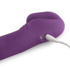 Strapless Strap-On Vibrator - Purple-thumb-4
