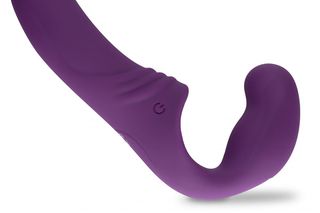 Strapless Strap-On Vibrator - Purple-thumb-3