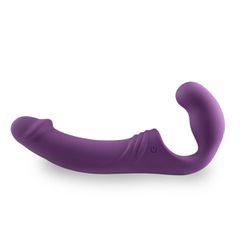 Strapless Strap-On Vibrator - Purple-thumb-2