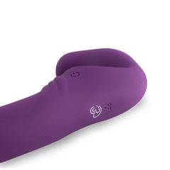 Strapless Strap-On Vibrator - Purple-thumb-5