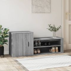 Παπουτσοθήκη Γκρι Sonoma 130x35x54 εκ. από Επεξεργασμένο Ξύλο 816750