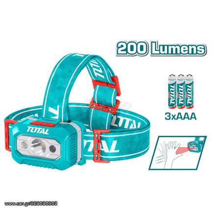 Φακός Κεφαλής LED TOTAL 100-200 Lumens Επαγγελματικός ( THL013AAA6 )