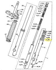 Δακτυλίδι Καλαμιού Yamaha XT.225 (2LN) 1987-1987 34X231250000