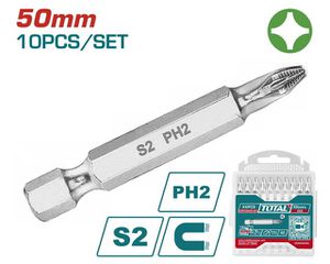 Μύτες Μαγνητικές TOTAL PH2 50mm Σετ 10 Τεμαχίων ( TAC16PH223 )