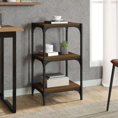 vidaXL Βιβλιοθήκη Καφέ Δρυς 40x33x70,5 εκ. Επεξεργασμένο Ξύλο & Ατσάλι