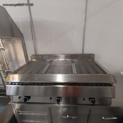 ARTEMIS 3 - VRETTOS. Γκριλ αερίου, βαρέως τύπου με συρτάρι νερού, 121*69*34 εκ. καινούριο, ελληνικής κατασκευής. Ποιότητα & Τιμή Stockinox-thumb-4