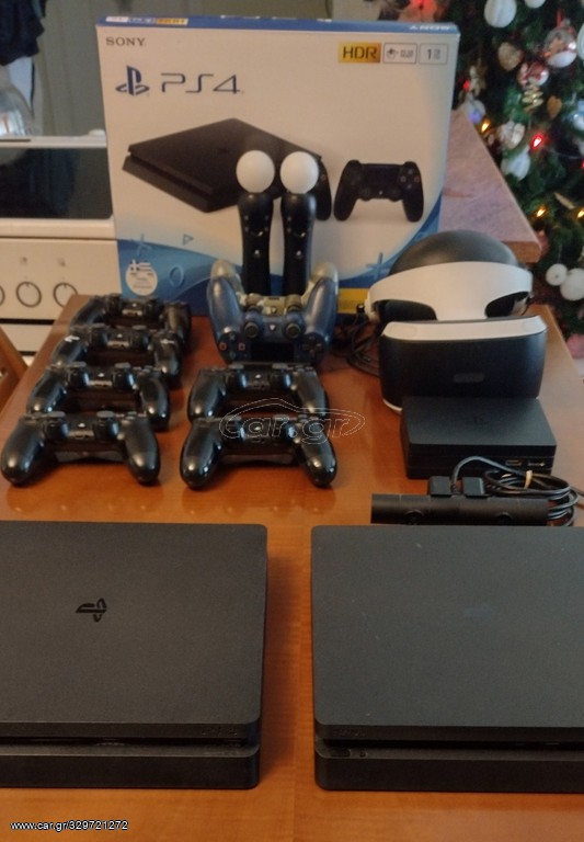 Car.gr Δύο σχεδόν αχρησιμοποίητα PlayStation 4 με Camera, VR εικονική