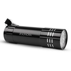 Αλουμινένιος mini φακός χειρός LED SONORA BLACK RAY 30lm ψυχρό φως 6000k σε μαύρο χρώμα