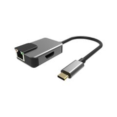 POWERTECH Αντάπτορας PTH-053 USB Type-C σε HDMI + RJ45 + PD 4K