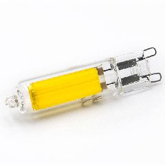 Λάμπα led cob γυάλινη G9 4W 230Vac θερμό φως 2700k 400Lm δέσμης 360°
