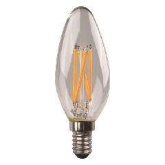 Λάμπα led κεράκι crossed filament E14 4,5W 220-240V θερμό φως 2700k 480lm δέσμης 360° 25000h