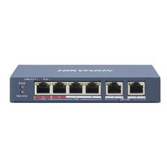 Ethernet Switch 4 x 100Mbps PoE θύρες & 2 x 100Mbps UPLINK 35W max HIKVISION DS-3E0106P-E/M